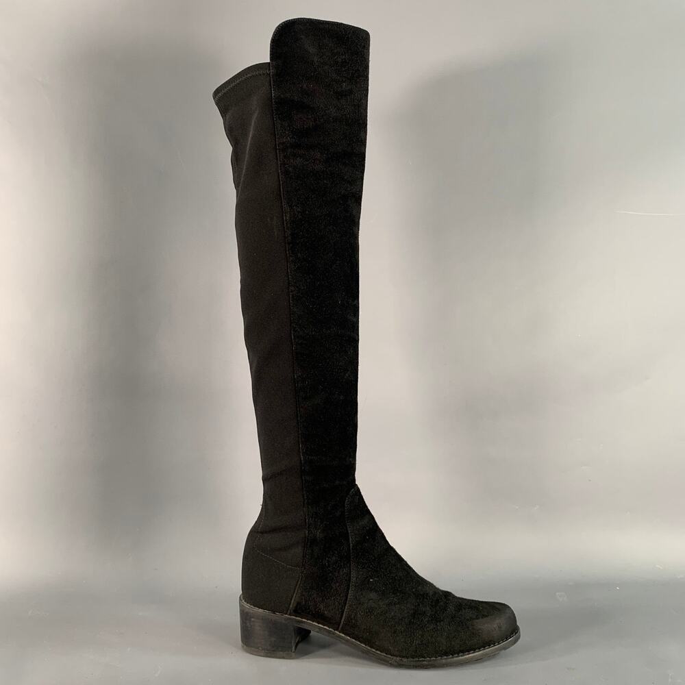 STUART WEITZMAN Size 6 Black Nylon Boots - Picture 2 of 7